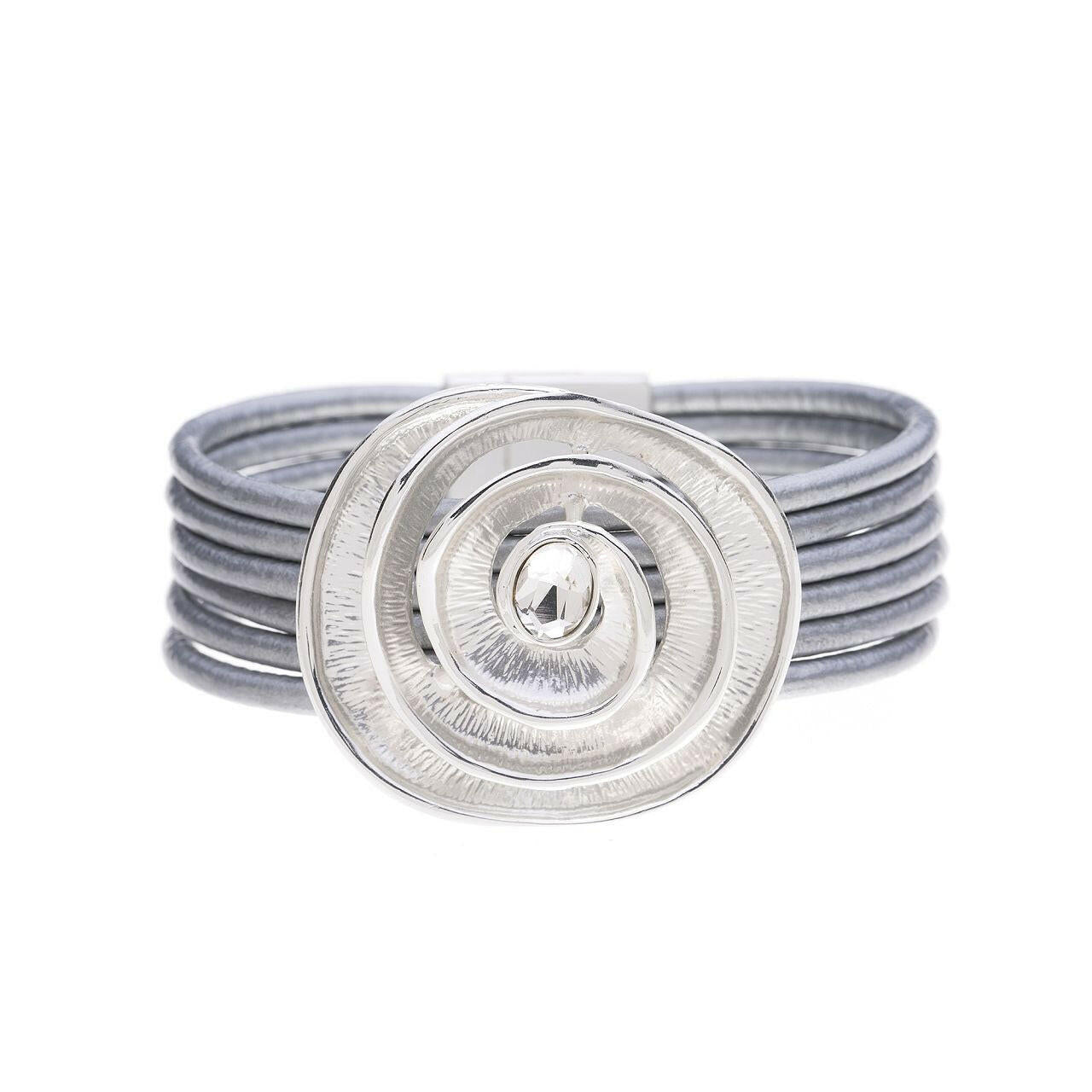 Armband-mehrstufige Kreise mit Rillen-Diamant