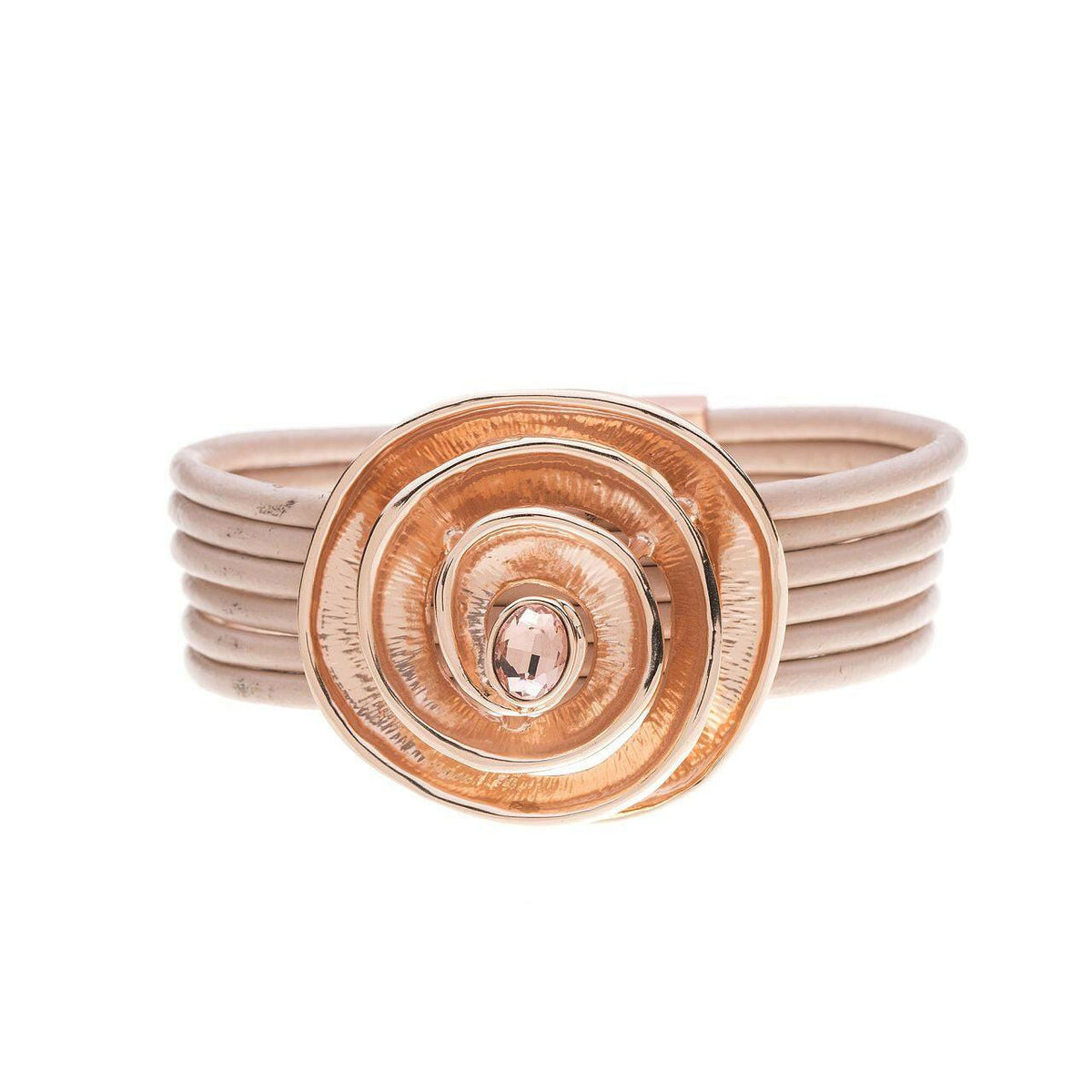 Armband - mehrstufige Kreise mit Rillen-Diamant - Fox by Ren