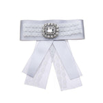 Schleife - Uni mit Spitzenstoff-Strass - Fox by Ren