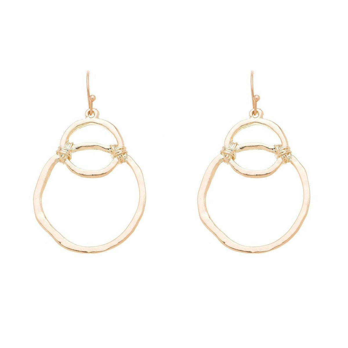 Ohrring - double Kreise mit Knoten - Fox by Ren