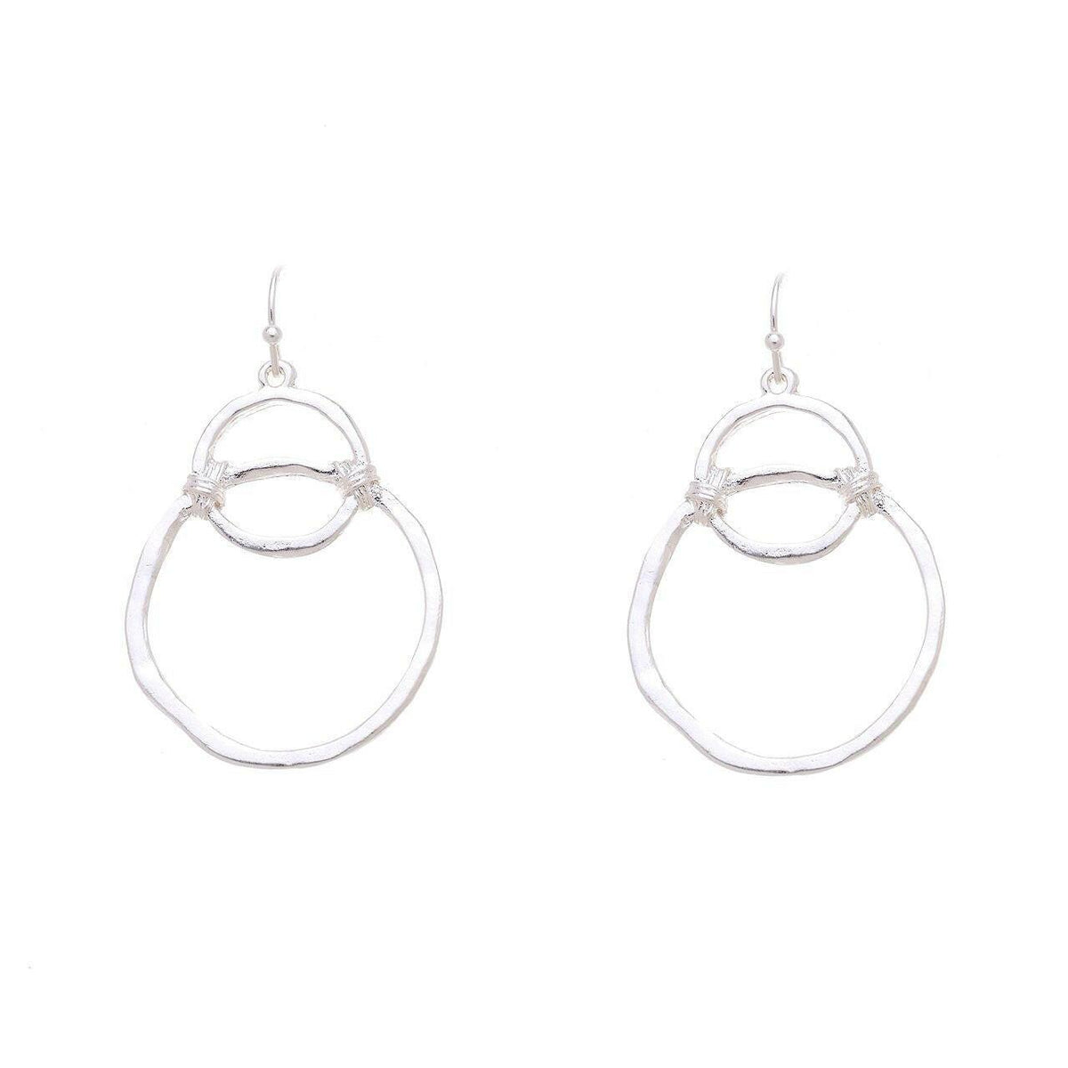 Ohrring - double Kreise mit Knoten - Fox by Ren
