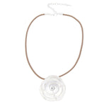 Halskette-mehrstufige Spirale mit Rillen-Diamant - Fox by Ren
