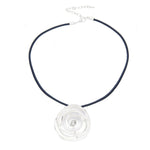 Halskette-mehrstufige Spirale mit Rillen-Diamant - Fox by Ren