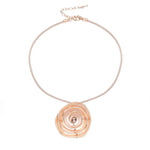 Halskette-mehrstufige Spirale mit Rillen-Diamant - Fox by Ren