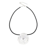 Halskette-mehrstufige Spirale mit Rillen-Diamant - Fox by Ren