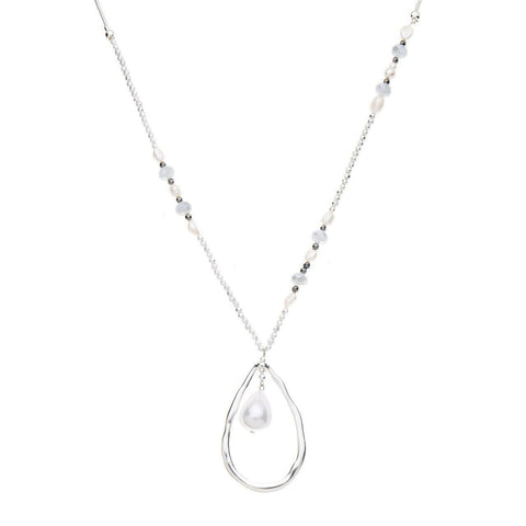 Halskette-Perle im Oval