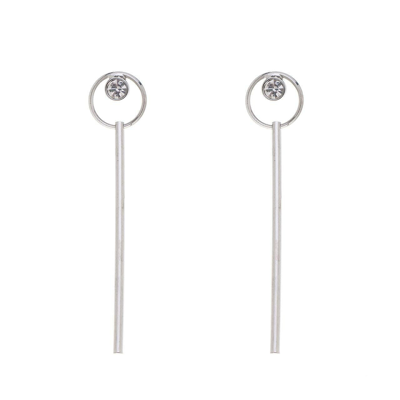 Ohrring-Kreis mit Diamant-Stab.