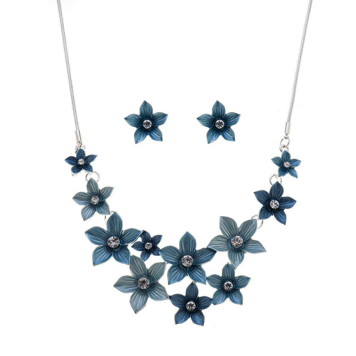 Halskette Set-Lilien mit Strass - Fox by Ren