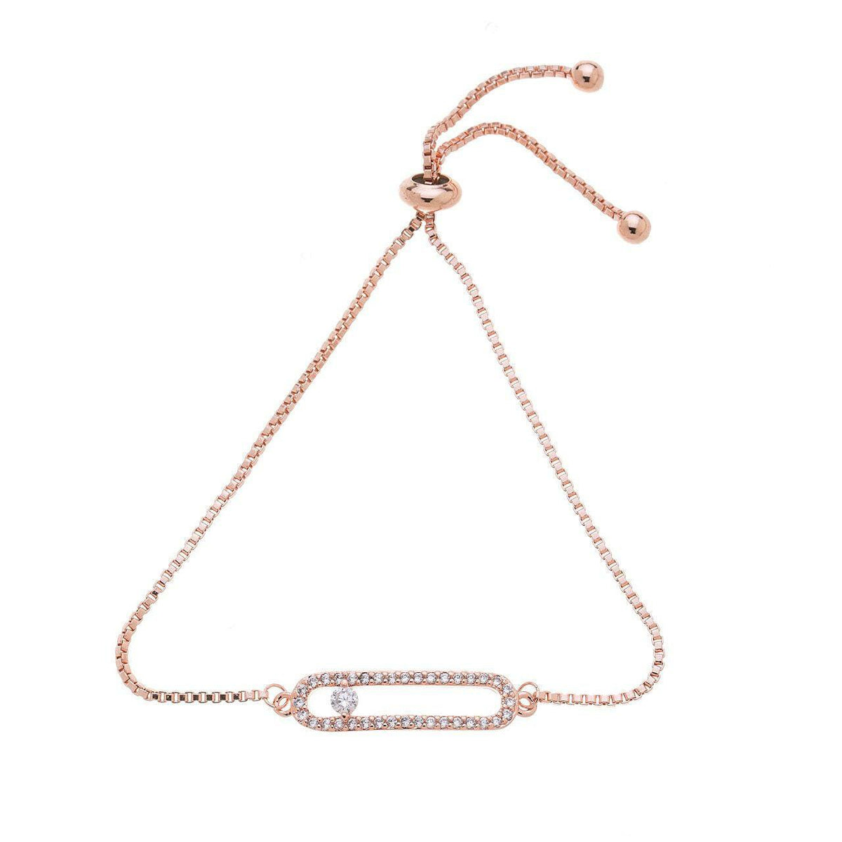 Edelstahlarmband-Strasskreis mit Diamant - Fox by Ren