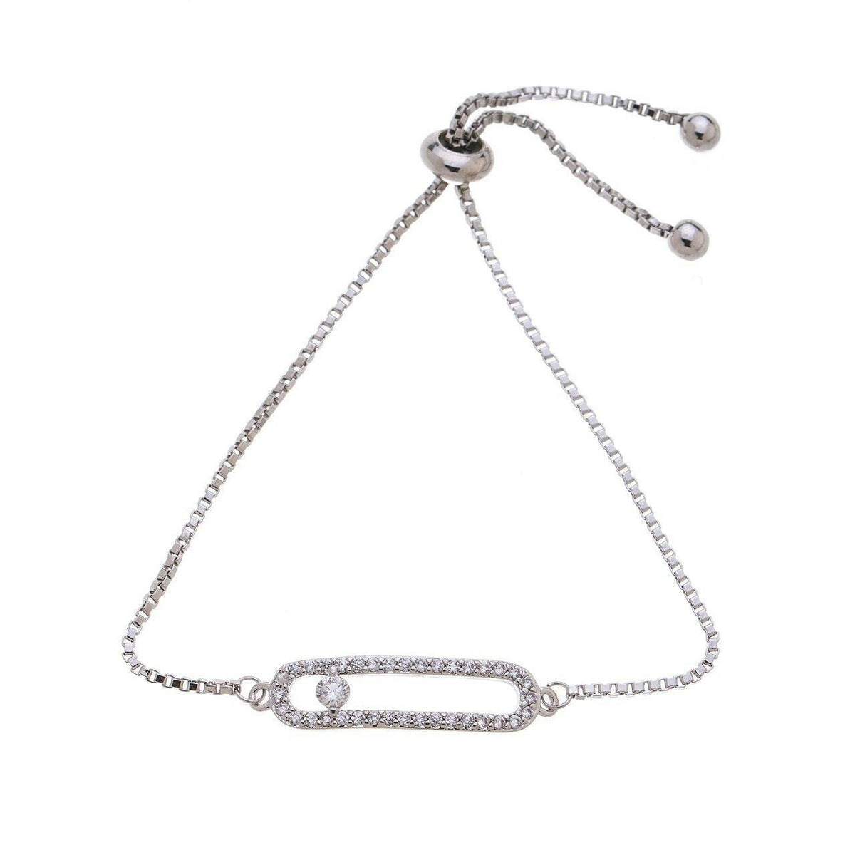 Edelstahlarmband-Strasskreis mit Diamant - Fox by Ren