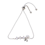 Edelstahlarmband-Viereck Strass-Perle - Fox by Ren