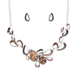 Halskette Set-Tropfen mit Rillen - Fox by Ren