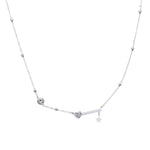 Edelstahlhalskette-Mini Stern mit Herzchen-Diamant - Fox by Ren