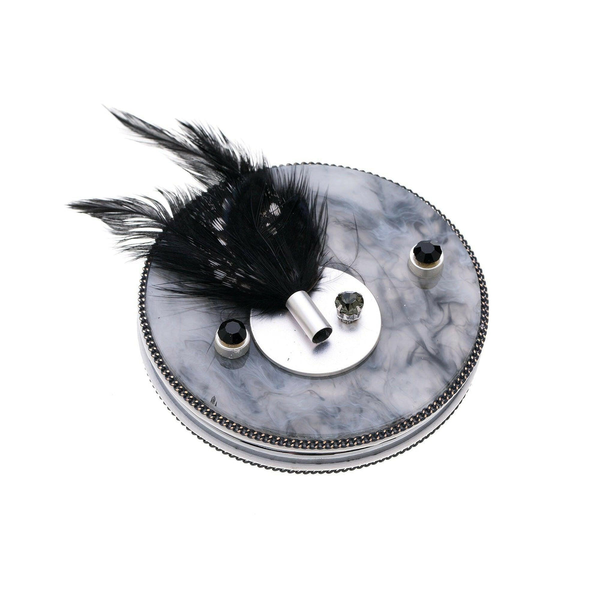 Make-Up Spiegel-Echtfeder-bunte Strass - Fox by Ren