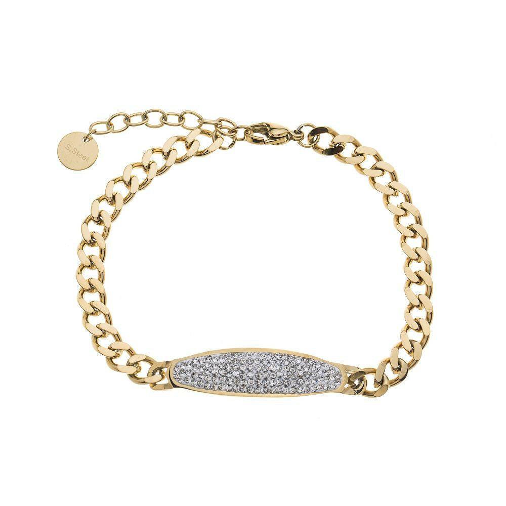 Edelstahlarmband - Strass Ellipse - Fox by Ren