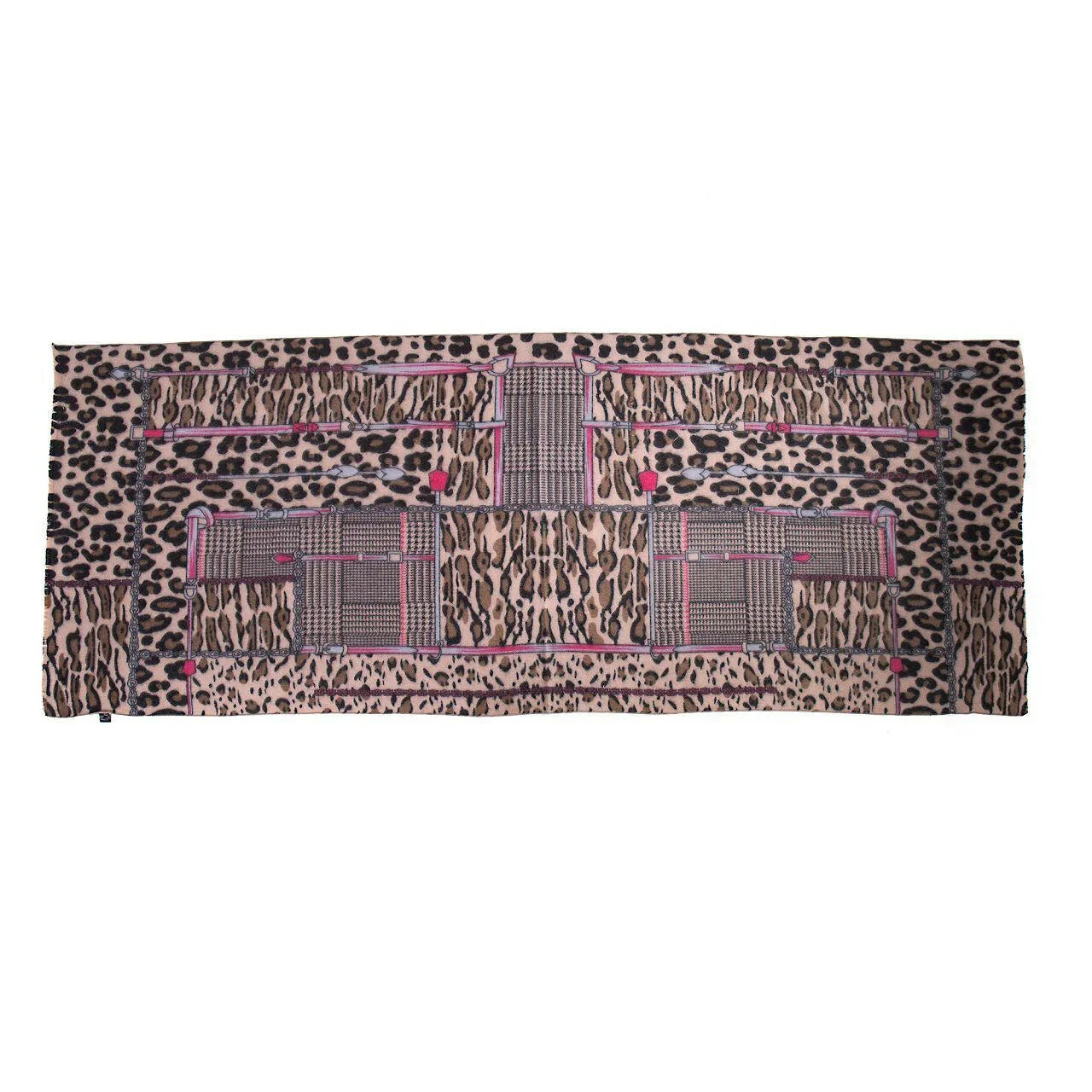 Schal Leopard mit Motiven.