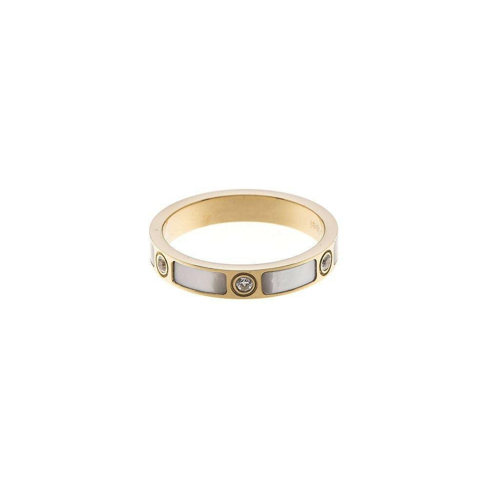 Edelstahlring - Streifen mit Strass - Fox by Ren