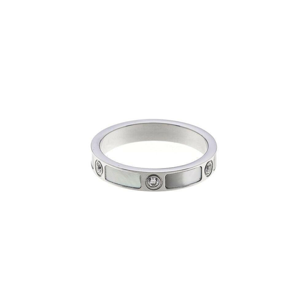 Edelstahlring - Streifen mit Strass - Fox by Ren