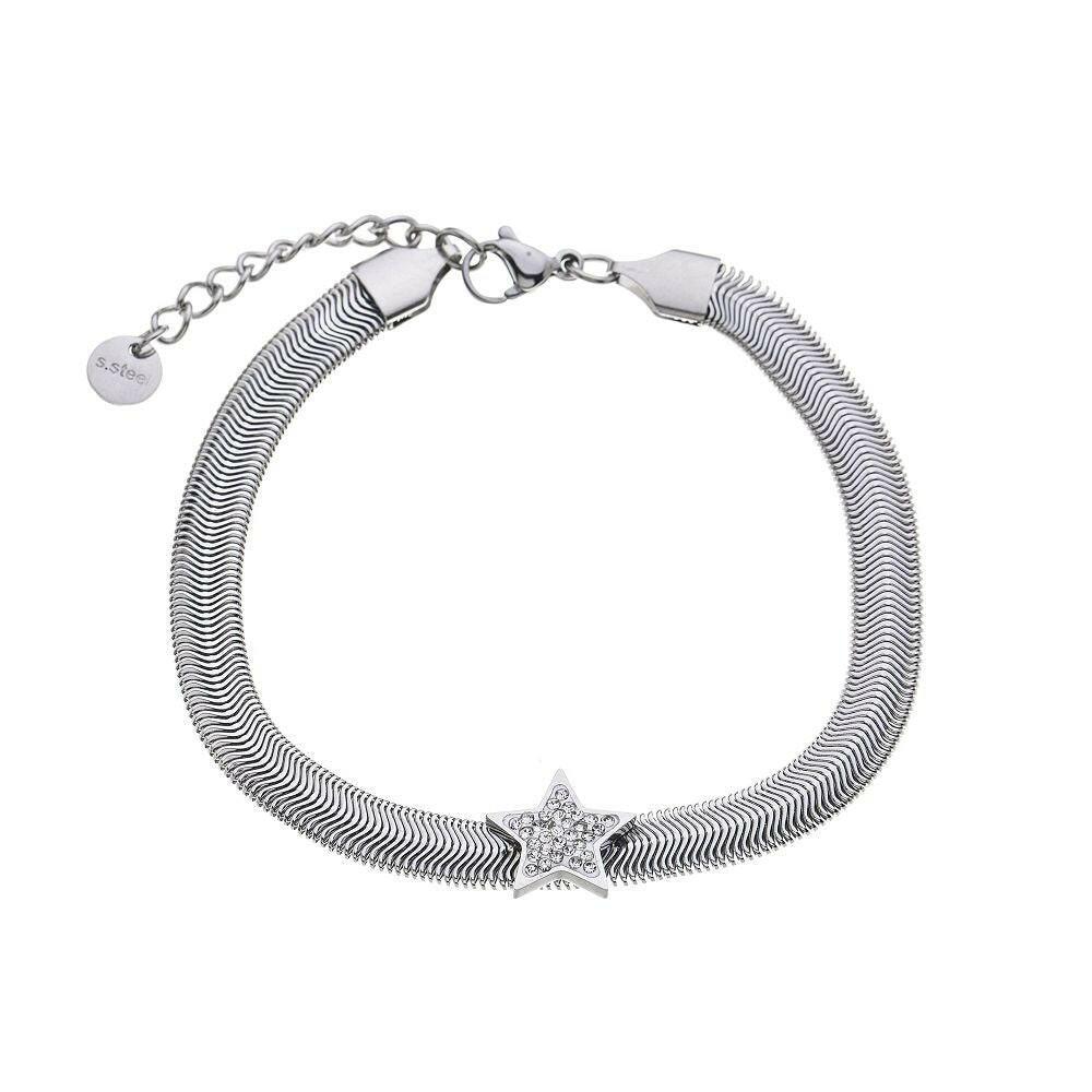 Edelstahlarmband - Stern mit Strass - Fox by Ren