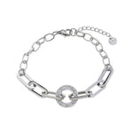 Edelstahlarmband - Strass Kreuz - Fox by Ren
