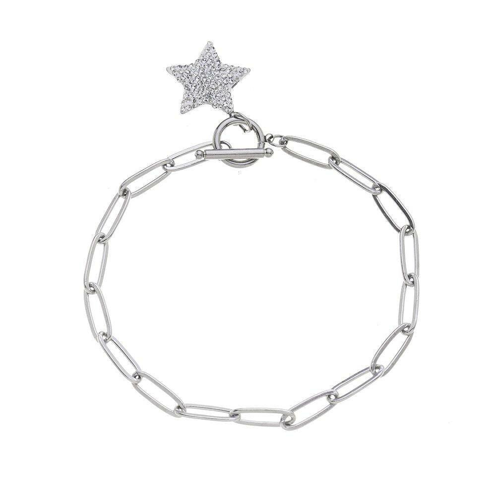 Edelstahlarmband - Strass Stern - Fox by Ren