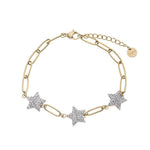Edelstahlarmband - Sterne mit Strass - Fox by Ren