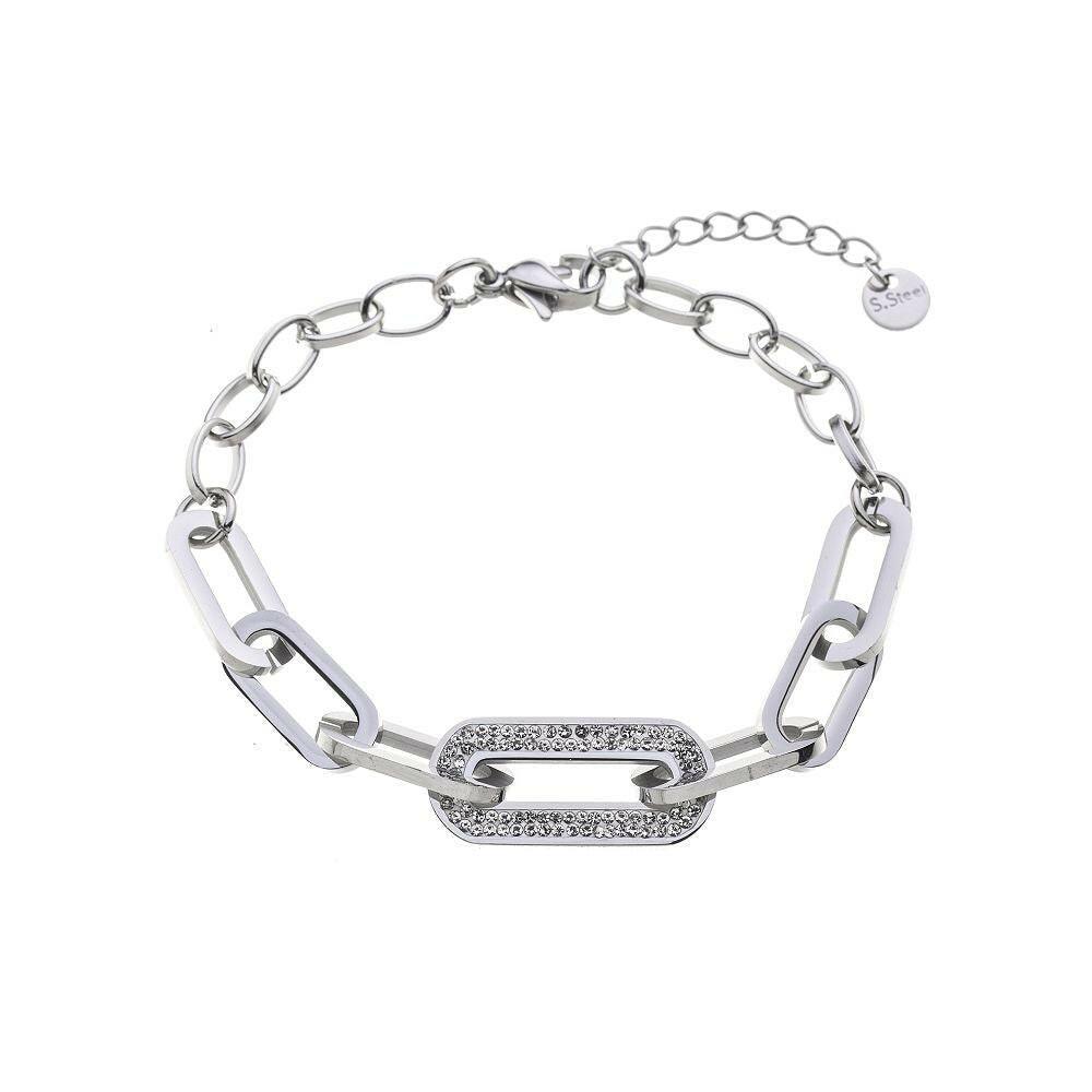 Edelstahlarmband - Strass Ellipse - Fox by Ren