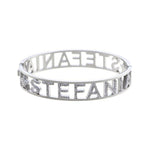 Edelstahlarmreifen - Buchstaben "STEFANIA" mit Strass und Stern - Fox by Ren