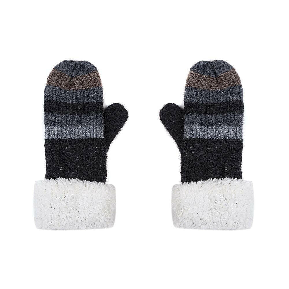 Kinderhandschuhe-Zopfmuster-Streifen.