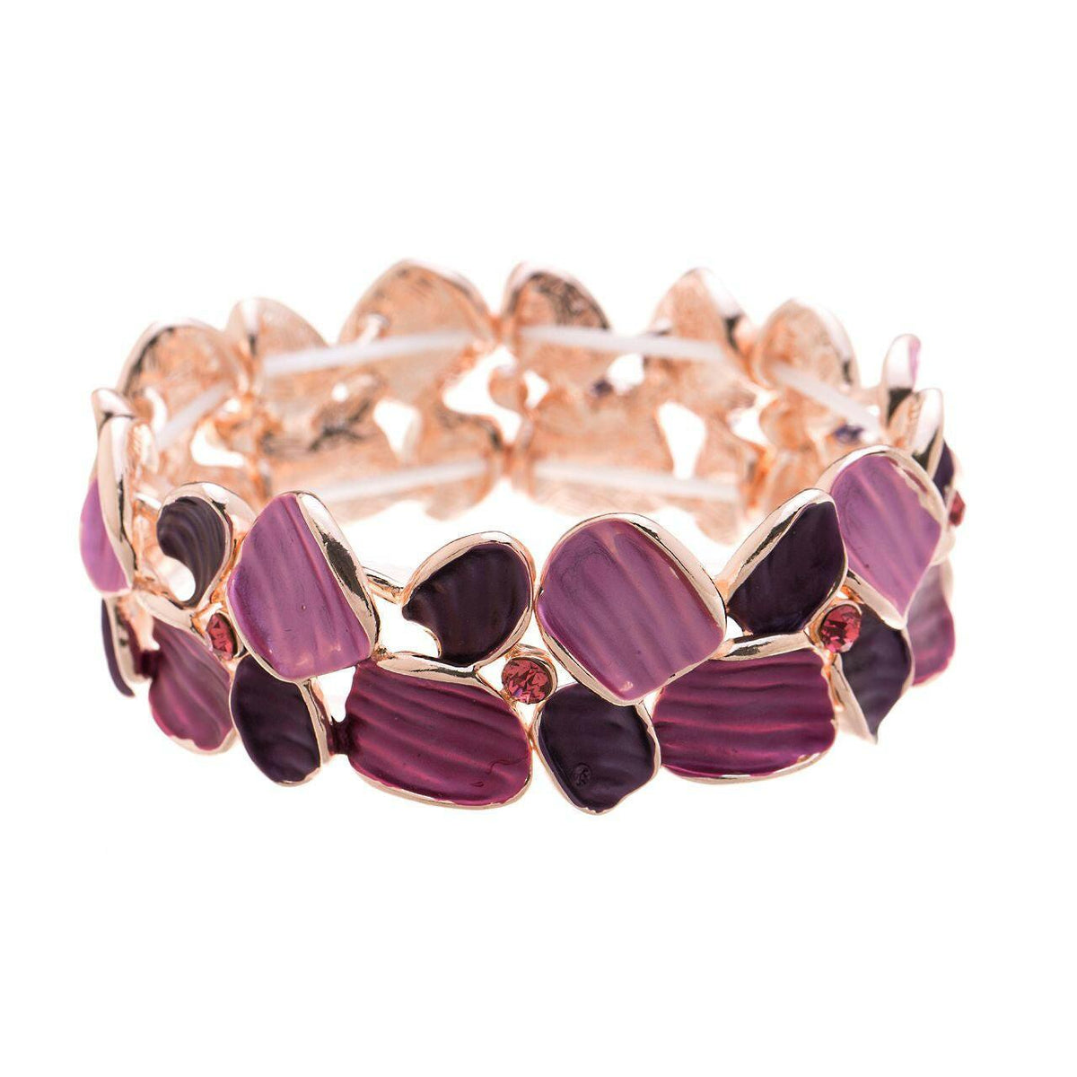 Armband - Mini Blatt mit Rillen-Diamant - Fox by Ren