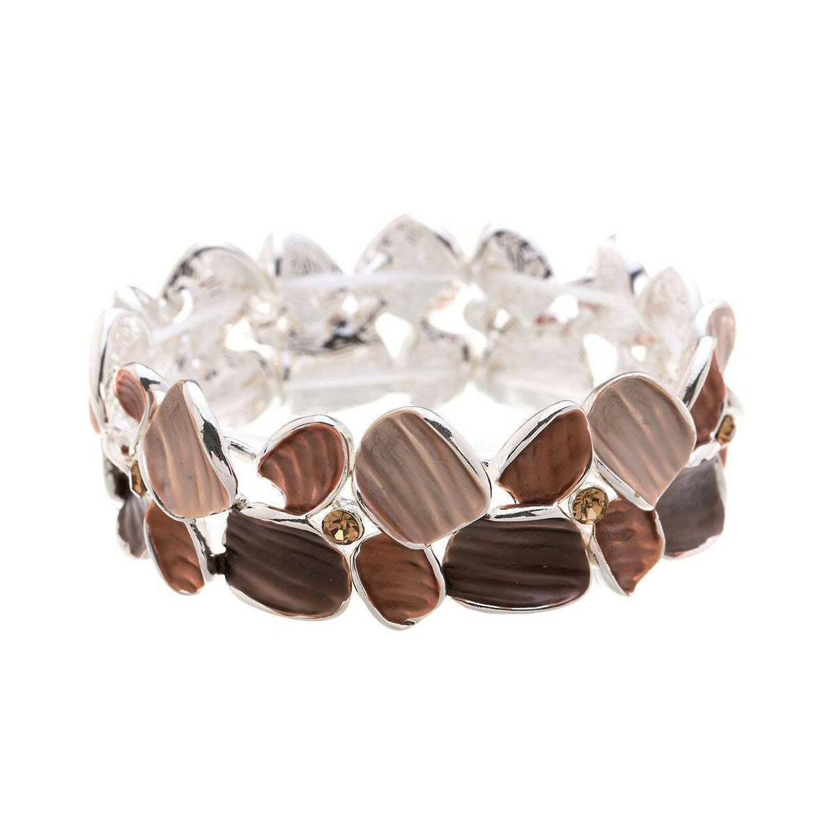Armband - Mini Blatt mit Rillen-Diamant - Fox by Ren
