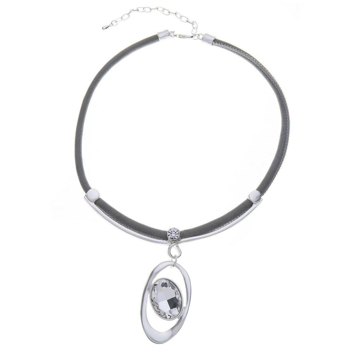 Halskette-Oval mit Diamant - Fox by Ren