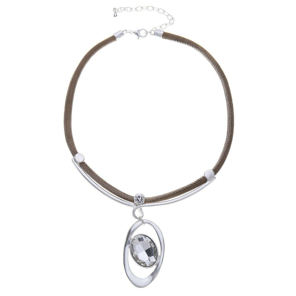 Halskette-Oval mit Diamant - Fox by Ren