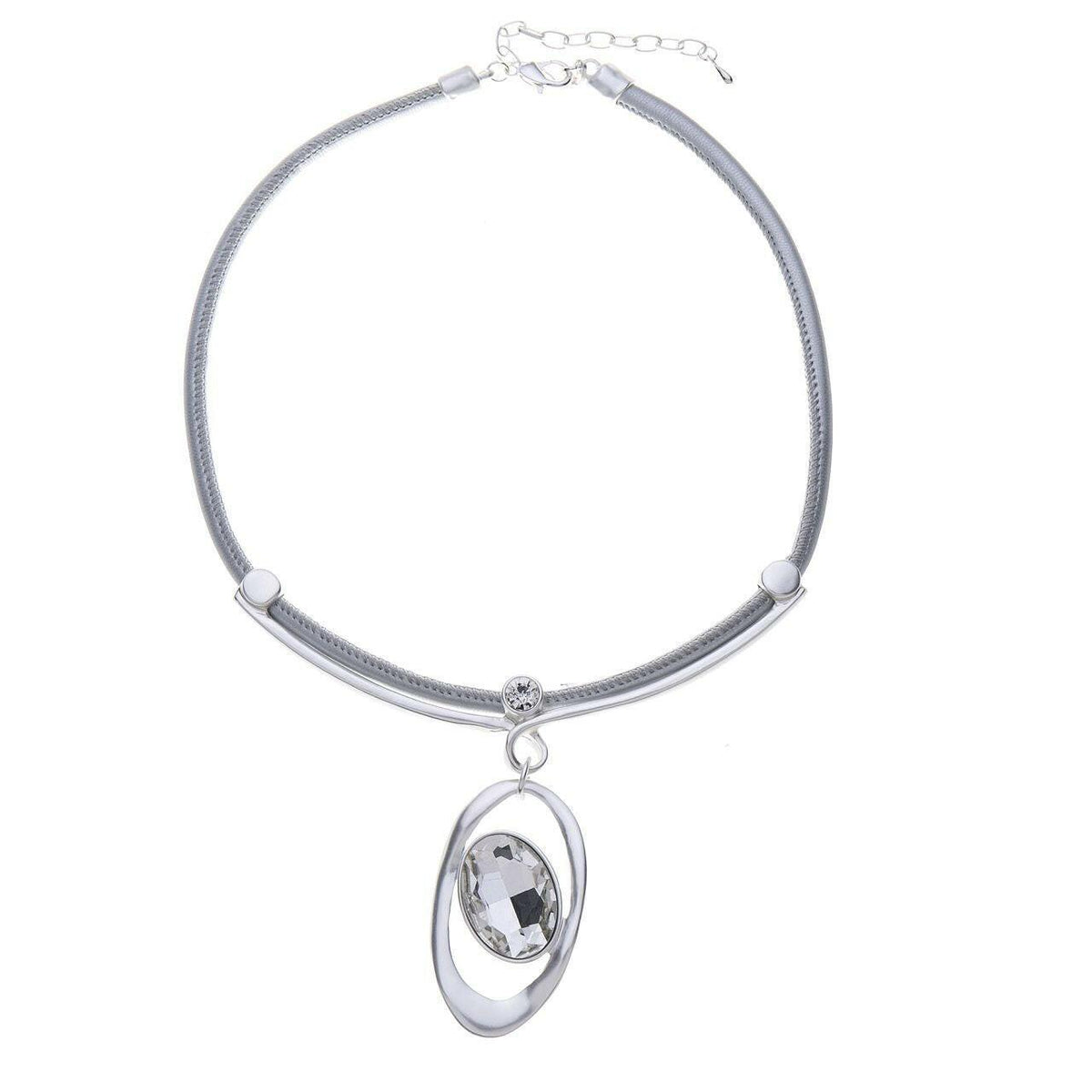Halskette-Oval mit Diamant - Fox by Ren