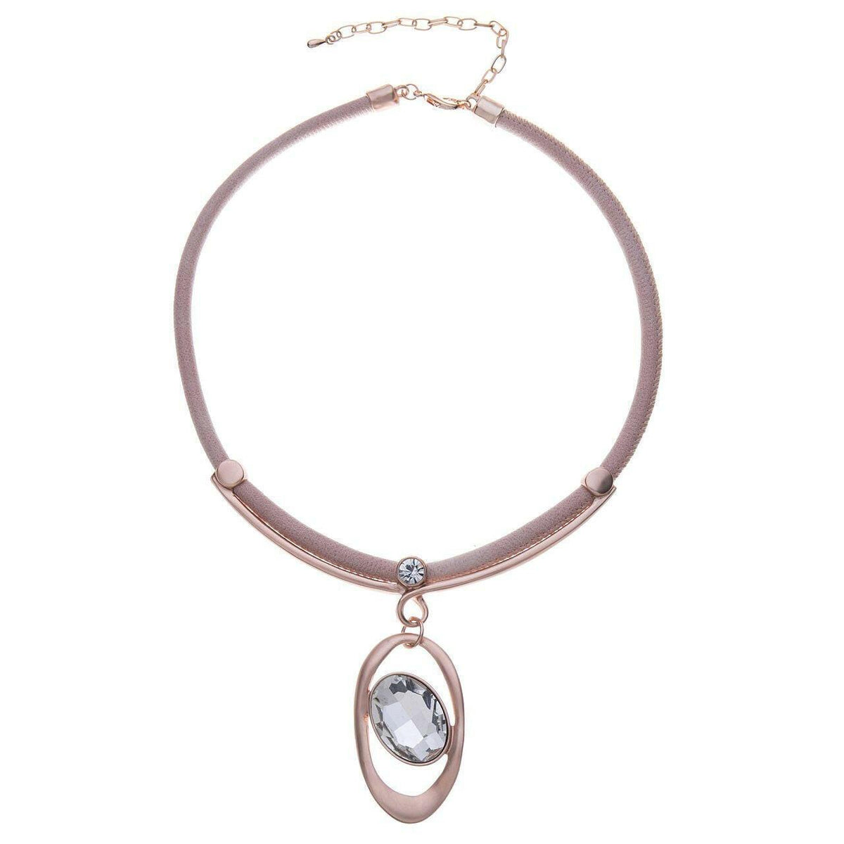 Halskette-Oval mit Diamant - Fox by Ren