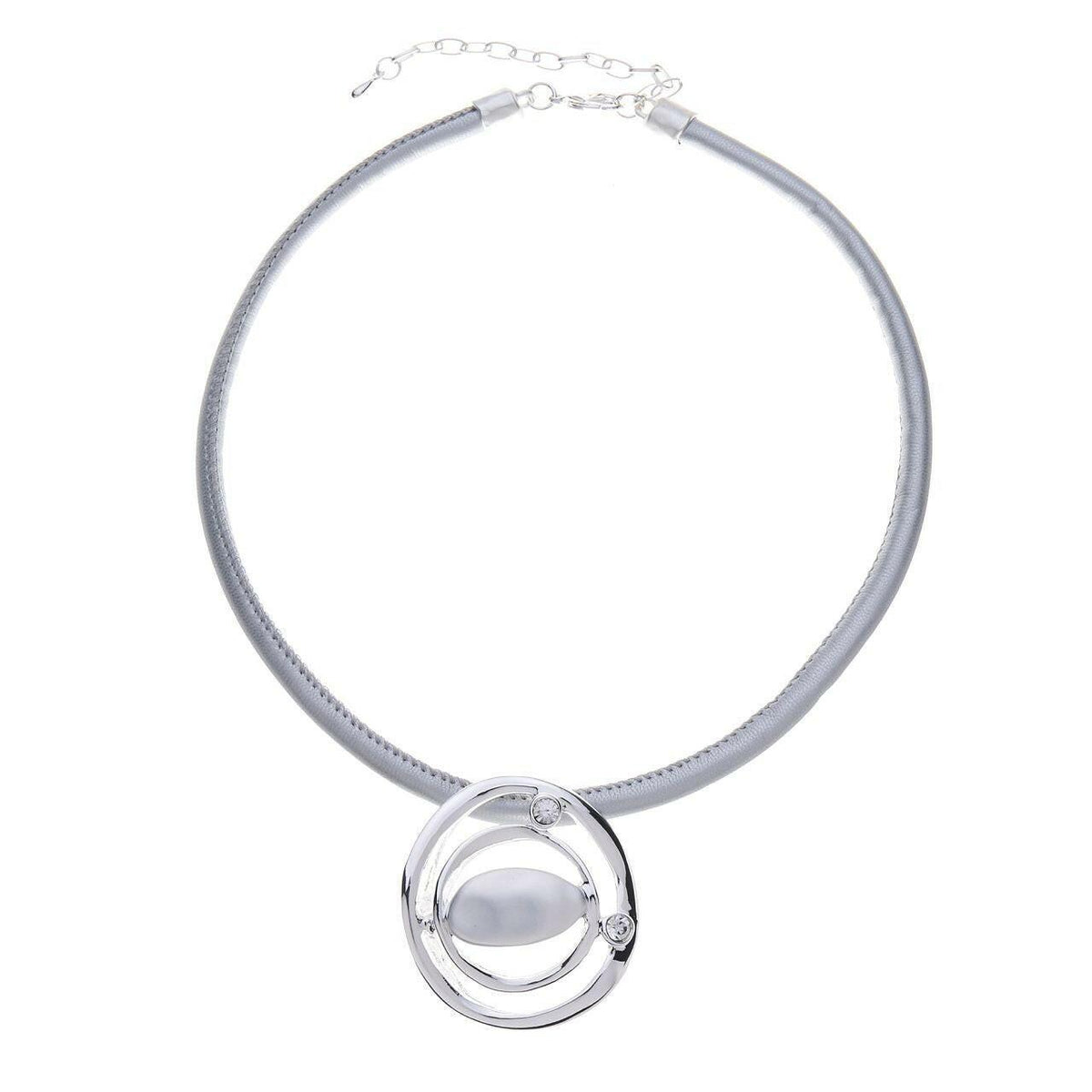Halskette-Multi Kreise mit Oval-Diamant - Fox by Ren