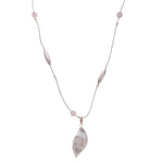 Halskette-Blatt mit Diamanten - Fox by Ren