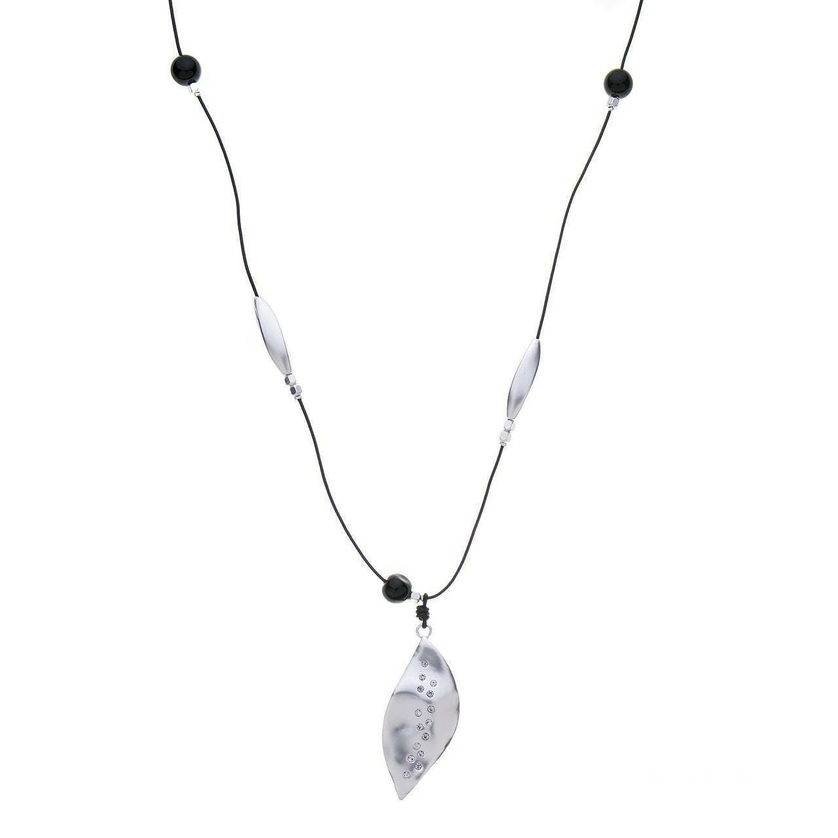 Halskette-Blatt mit Diamanten - Fox by Ren