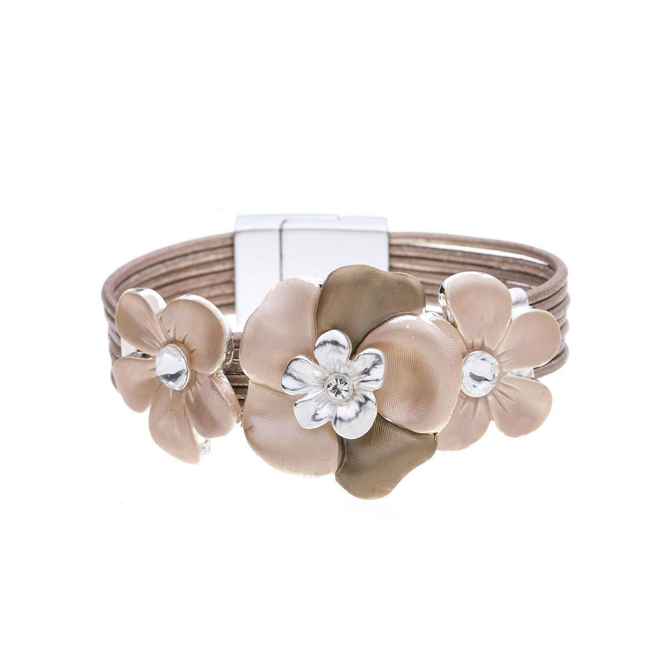 Armband-Blumen mit Diamanten.