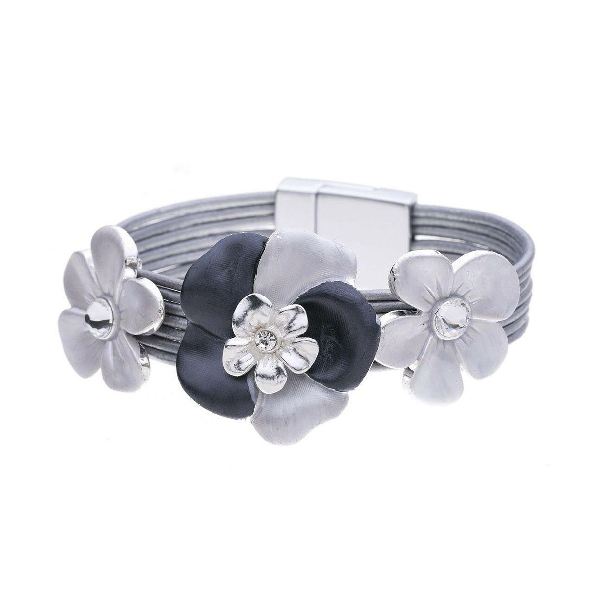 Armband - Blumen mit Diamanten - Fox by Ren