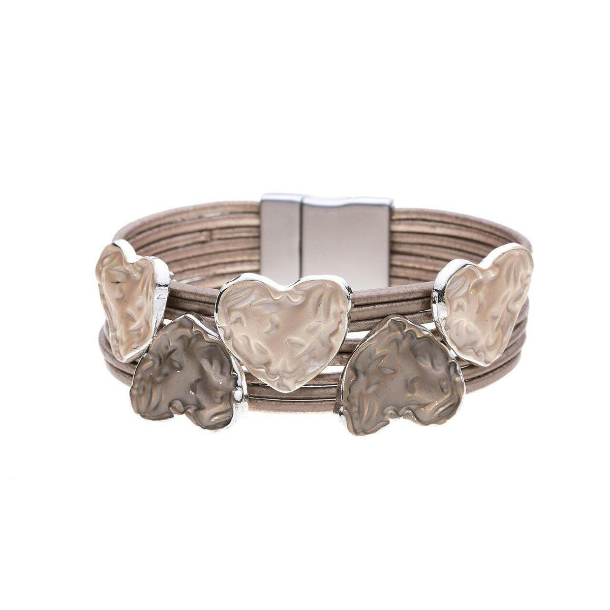Armband - unebene Herzen - Fox by Ren
