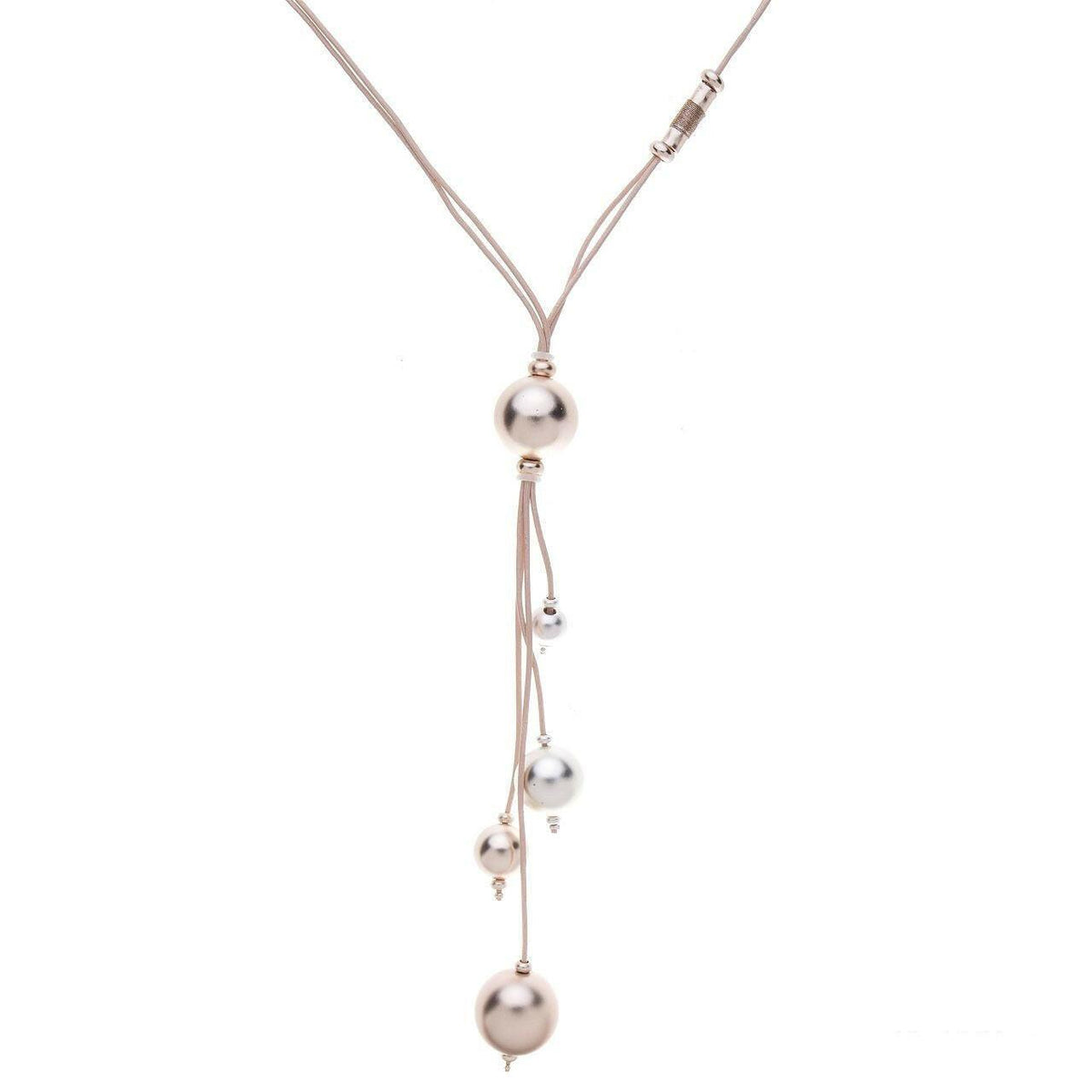 Halskette-Kugeln-matt - Fox by Ren