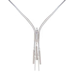 Halskette-Rechteck mit Strass-Mini Stange - Fox by Ren