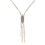 Halskette-Rechteck mit Strass-Mini Stange - Fox by Ren