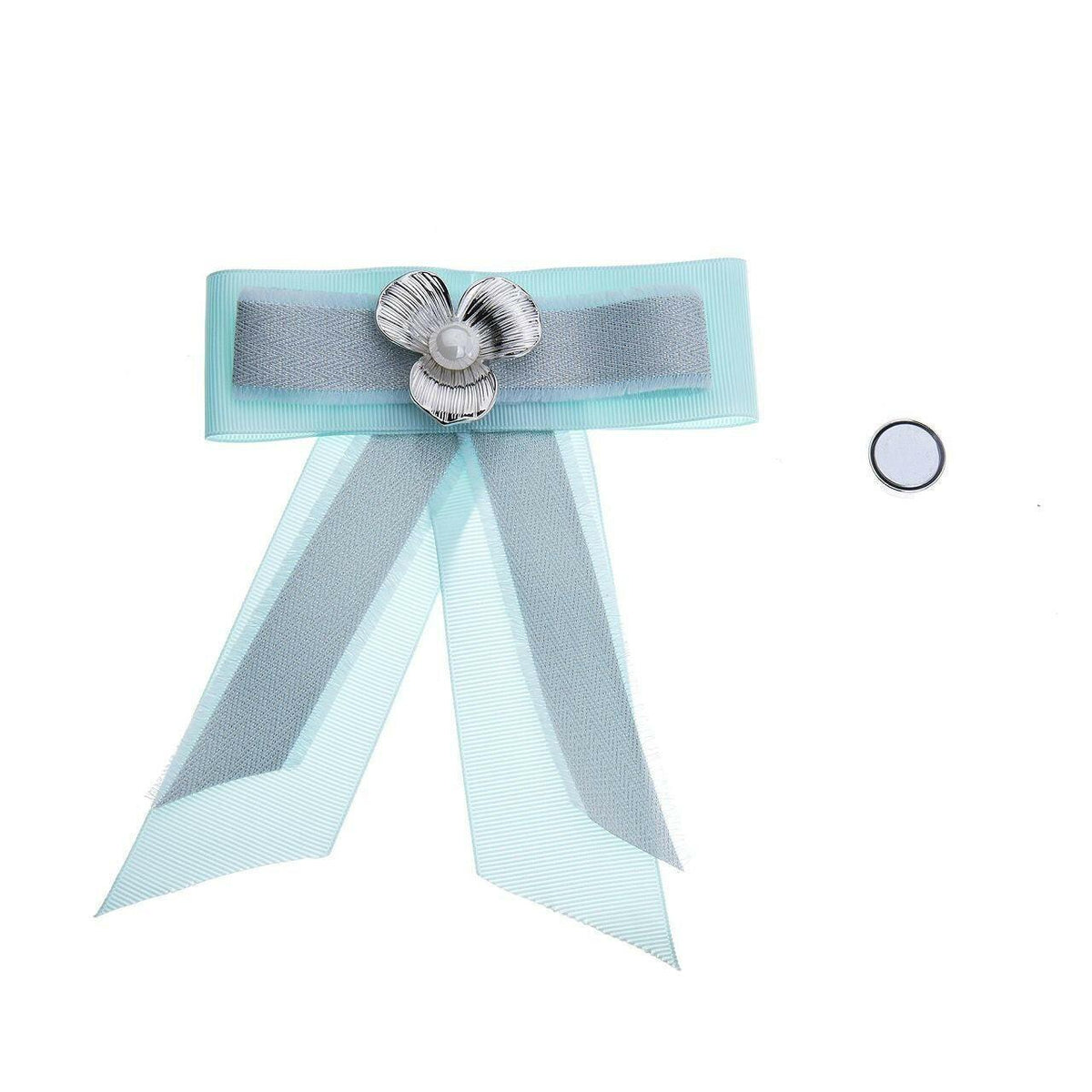 Tüchermagnet-Schleife-Blume mit Perle - Fox by Ren