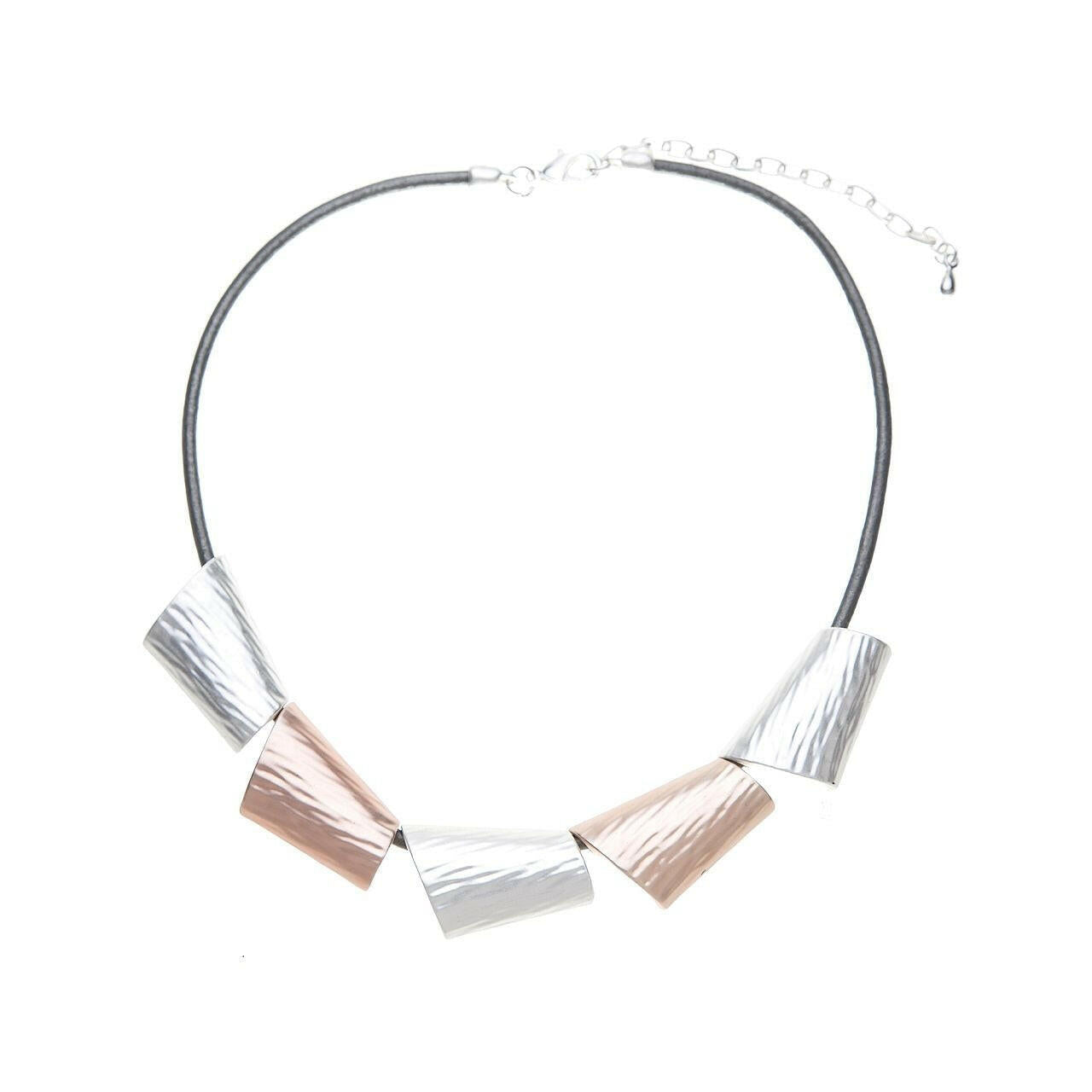 Halskette-Leder-Silber
