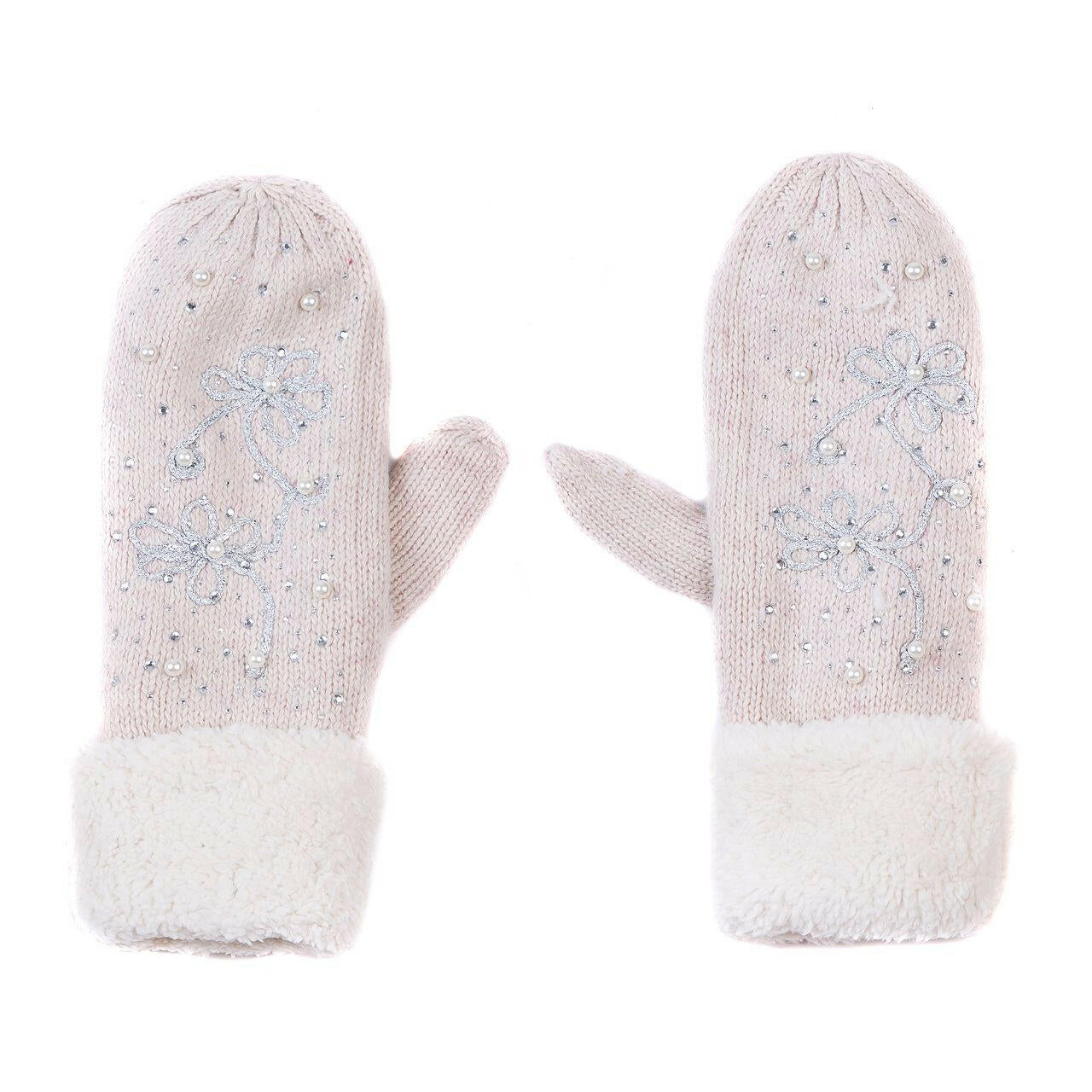 Handschuhe-Perlen-Strass-Blumen.