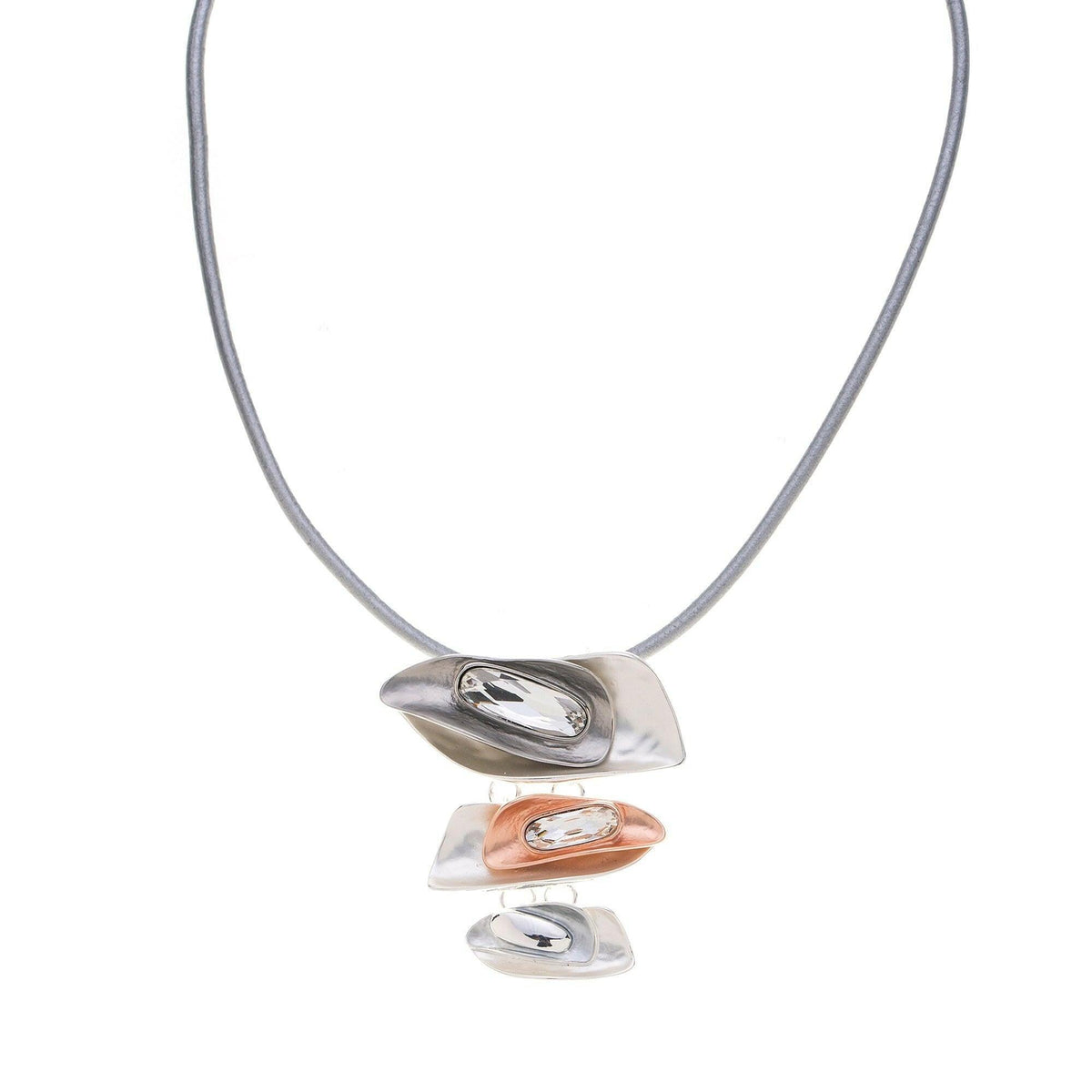 Halskette-unregelmäßige Rechtecke mit Diamant - Fox by Ren