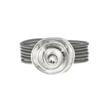 Armband - mehrstufige Kreise mit Rillen-Diamant - Fox by Ren