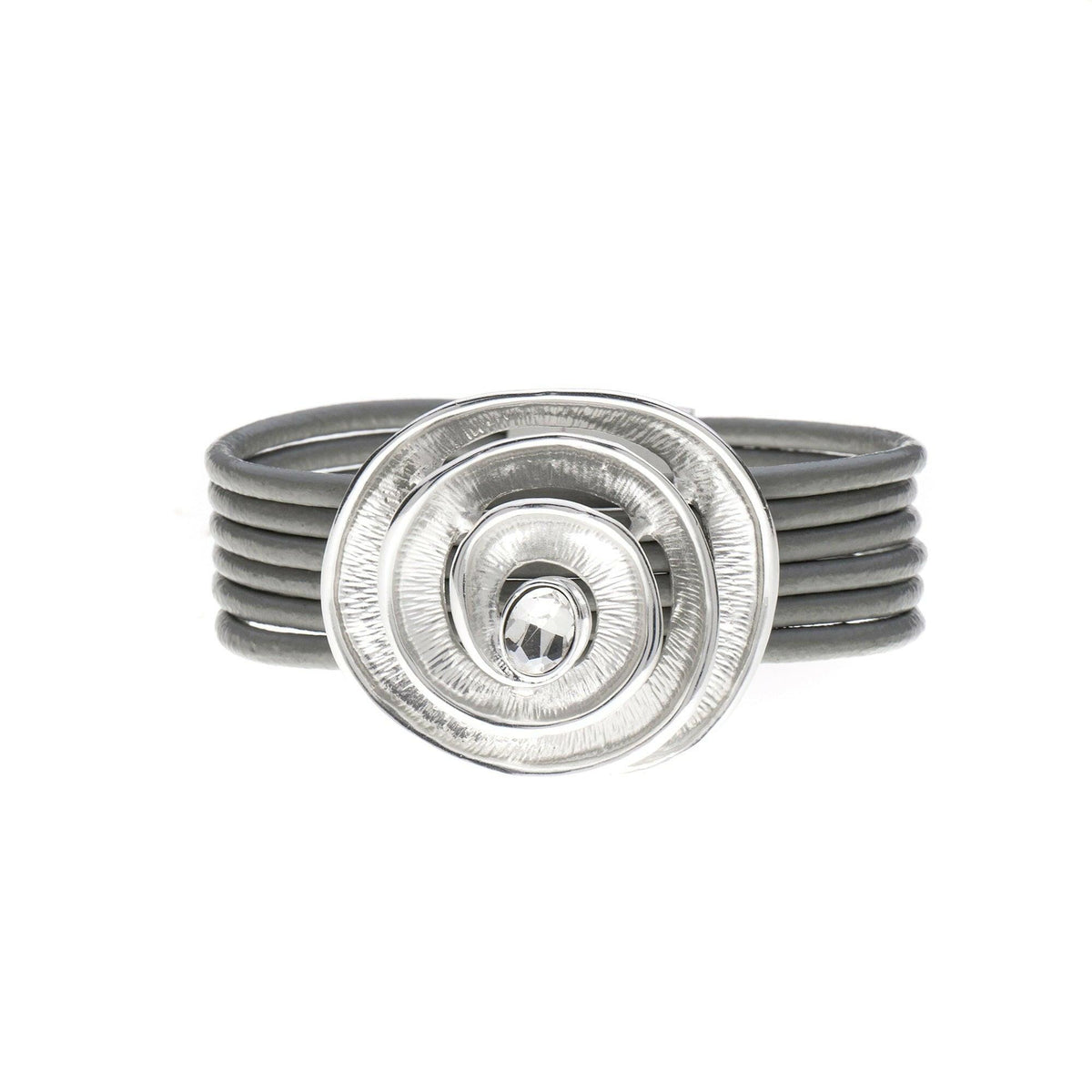 Armband - mehrstufige Kreise mit Rillen-Diamant - Fox by Ren